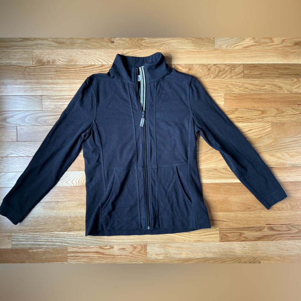 Talbots Black Full-Zip Sweater